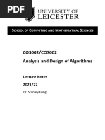 CO3002/CO7002 Analysis and Design of Algorithms: S C M S