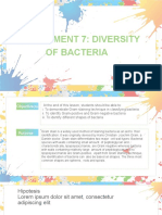 Experiment 7: Diversity of Bacteria