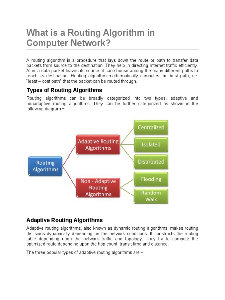 Routing Algorithm | PDF | Routing | Computer Network