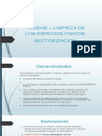 PDF Higiene Limpieza de Los Especios Fisicos Sectorizacion