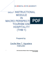 THM 1 - Macro Perspective of Tourism and Hospitality