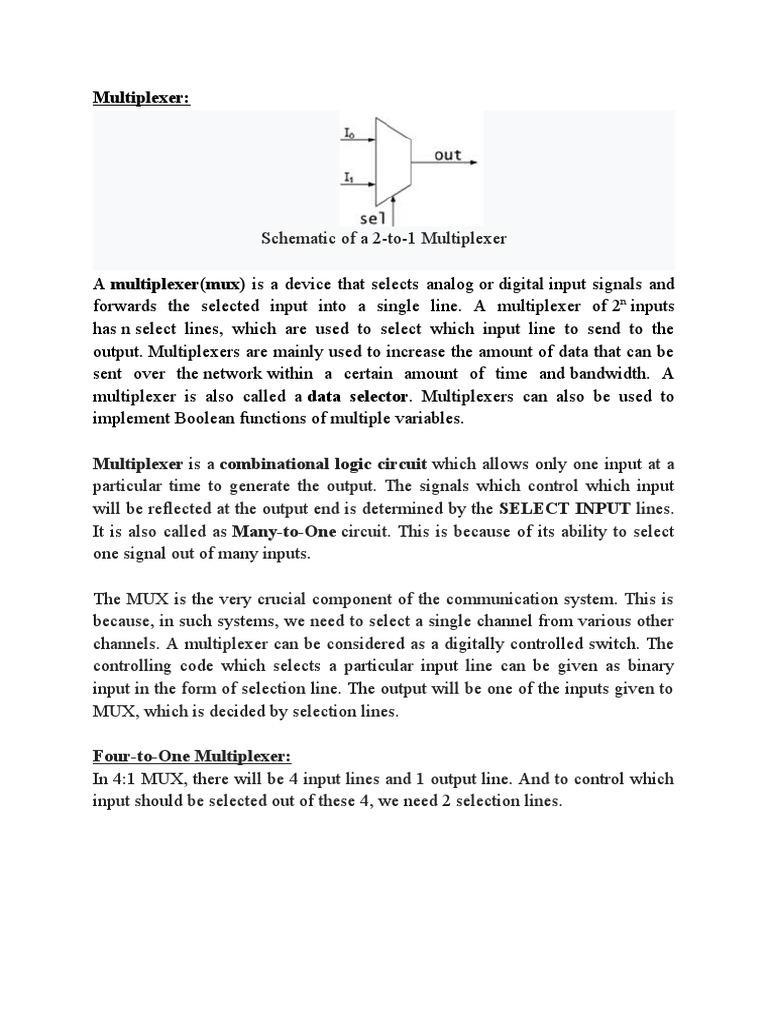 Multiplexer and Flip-Flop Overview | PDF | Computing | Mathematical Logic