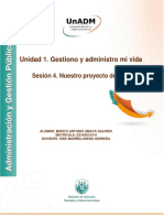 Unidad 1. Gestiono y Administro Mi Vida: Sesión 4. Nuestro Proyecto de Vida