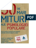 50 de Mituri Ale Psihologiei Populare - Practica Profesionala
