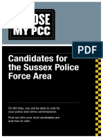 Candidates For The Sussex Police Force Area