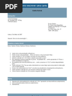 Modelo de Carta de Pedido de Apoio