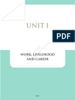 Unit I: Work, Livelihood and Career