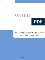 Unit Ii: Nutrition, Food Science and Technology