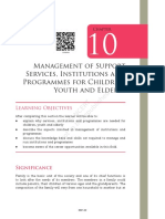 Management of Support Services, Institutions and Programmes For Children, Youth and Elderly