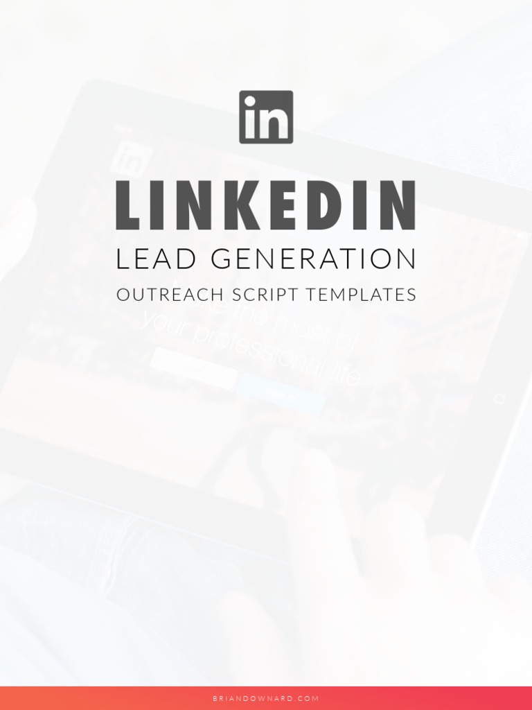 LinkedIn Lead Gen Scripts PDF Linked In Facebook