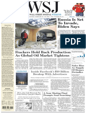 The Wall Street Journal - 19-02-2022, PDF, Federal Reserve