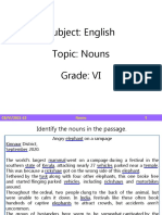 Subject: English Topic: Nouns