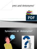 Synonyms and Antonyms