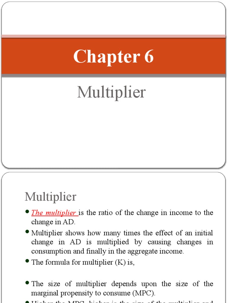 Chapter 6 Multiplier Pdf Fiscal Multiplier Public Finance