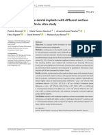 Biofilm Formation On Dental Implants With Different Surface Micro Topography: An in Vitro Study