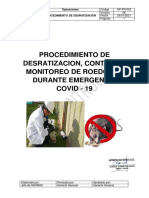 Procedimiento de desratización y control de roedores durante emergencia Covid