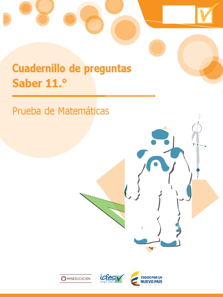 Cuadernillo de Preguntas Saber 11 - Matemáticas 2022 | PDF | Índice de ...