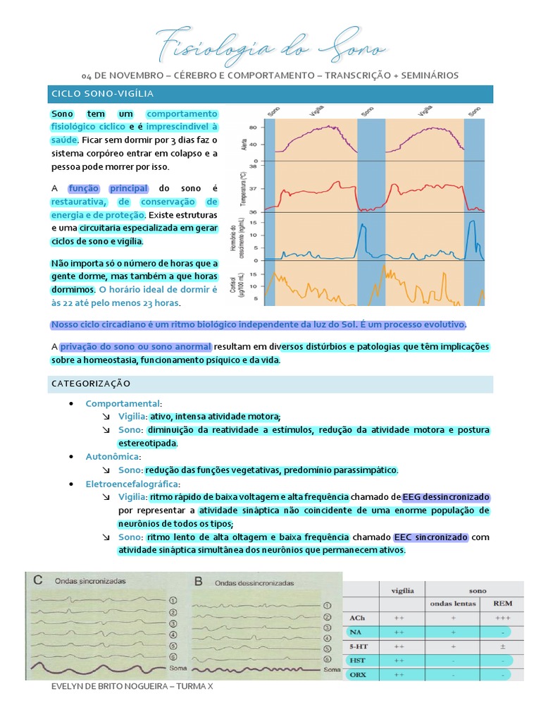 Fisiologia do Sono: Ciclos, Fases e Fatores que Influenciam o Sono e a ...