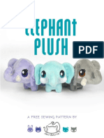 Elephant Plush Sewing Pattern