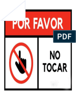 no tocar