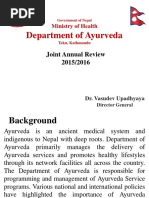 Department of Ayurveda Presentation JAR 2015 16