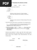Surat Perjanjian Penyelesaian Pembayaran