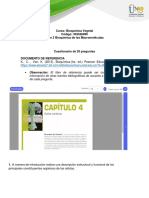 Cuestionario Fase 2 - Biomoléculas.