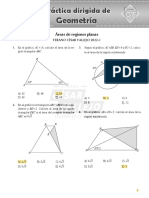 Áreas de regiones planas: triángulos, trapecios, círculos y más