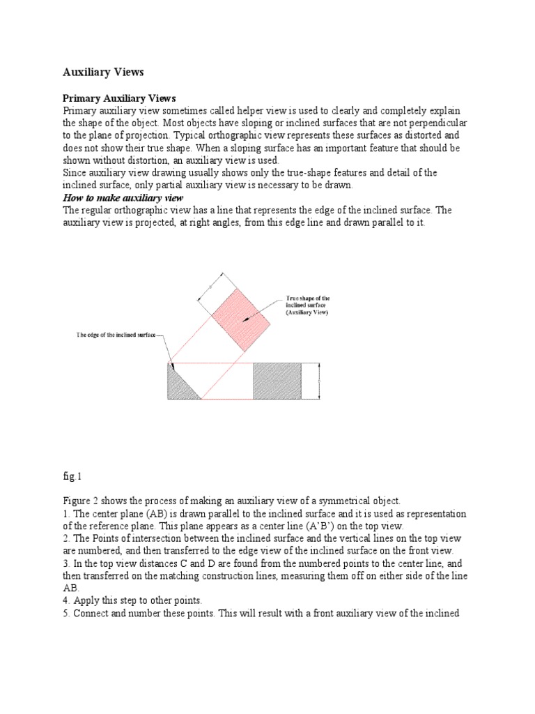Understanding Auxiliary Views in Drafting | PDF | Ellipse | Line (Geometry)