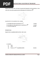 SPM Question Form 4 Solution of Triangles