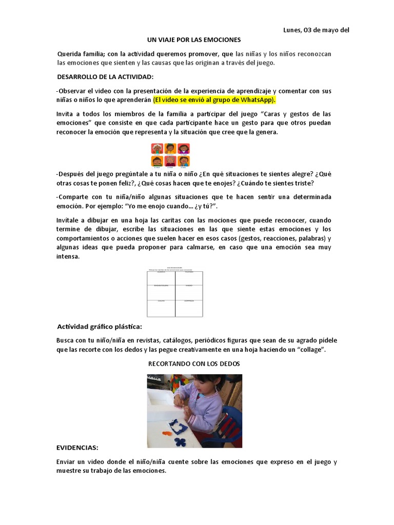 Un Viaje Por Las Emociones | PDF