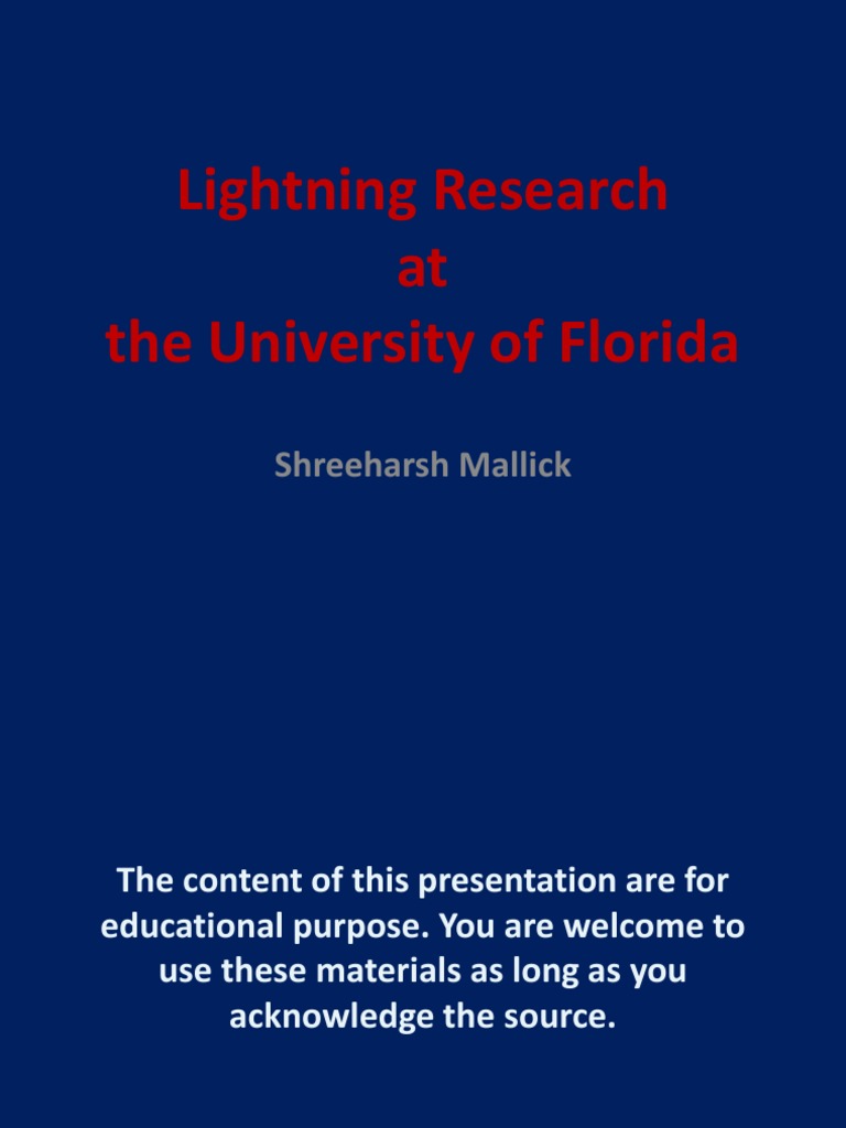 Lightning Research at The University of Florida | PDF | Lightning | Mean