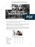 Programme Musculation Prise de Masse 4 Jours - Fitness Musculation Nutrition