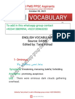 Vocabulary October 09