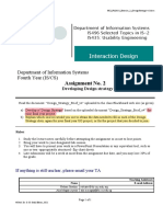 Interaction Design: Department of Information Systems Fourth Year (IS/CS)