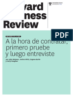 A La Hora de Contratar, Primero Pruebe y Luego Entreviste: Por John Bateson, Jochen Wirtz, Eugene Burke y Carly Vaughan