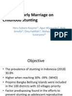 Impact of Early Marriage On Childhood Stunting