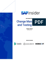 Change Management and Testing For SAP: Deepa Salem