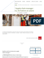 Devenir Supply Chain Manager - Fiche Métier, Formations Et Salaire - Studyrama