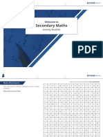 Welcome To Secondary Maths Activity Booklet