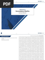 Welcome To Secondary Maths Activity Booklet