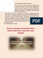 Ponto Final Impede A Deus de Entrar Totalmente