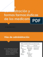 Vías administración y formas farmacéuticas