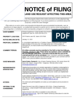 Notice of Filing: Land Use Request Affecting This Area