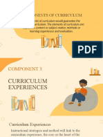 Curriculum Experiences Guide