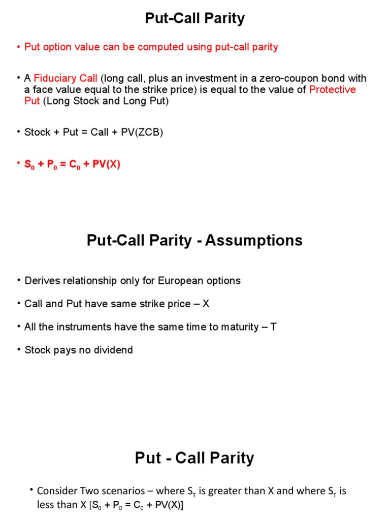 Understanding Put-Call Parity | PDF | Option (Finance) | Money
