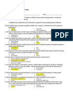 Industrial/Organizational Psychology Pre-finals Examination