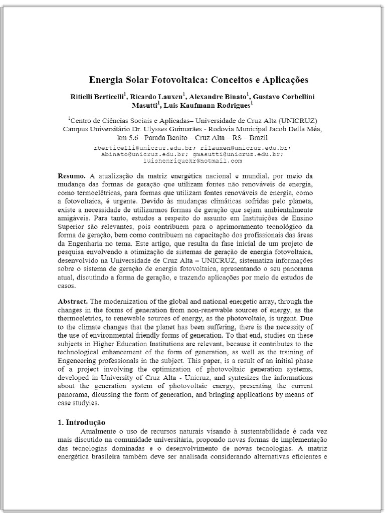 Energia Solar Fotovoltaica - Conceitos e Aplicações - PDF Download ...
