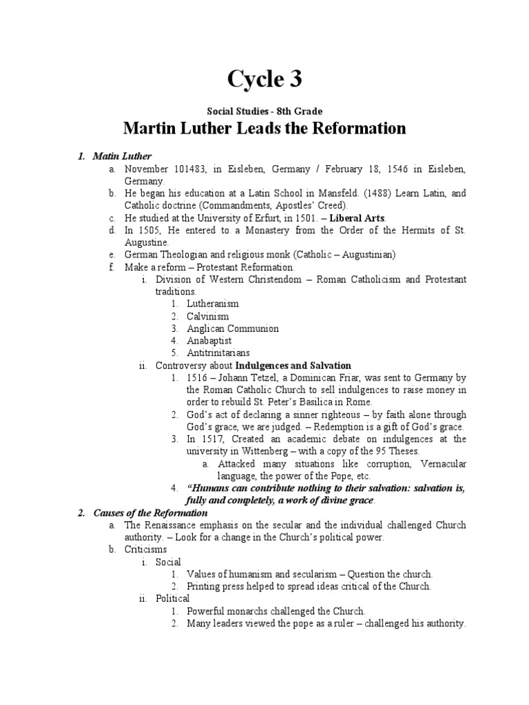 Martin Luther and the Protestant Reformation | PDF | Protestantism ...