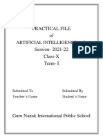 Practical File Of: Artificial Intelligence